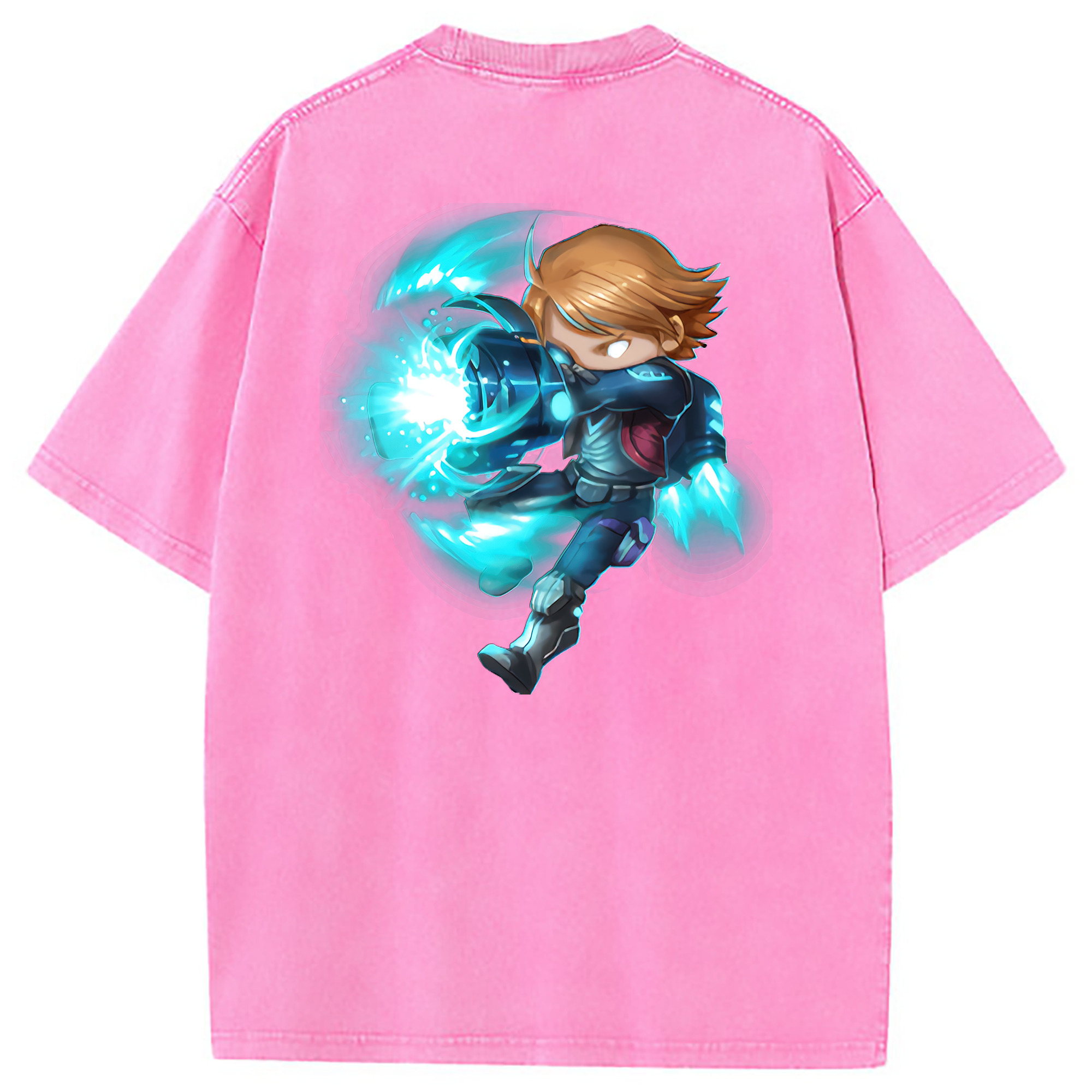 （画像用） リーグ・オブ・レジェンド League of Legends LOL 綿100% ヴィンテージ風 半袖Tシャツ（背面プリント）
